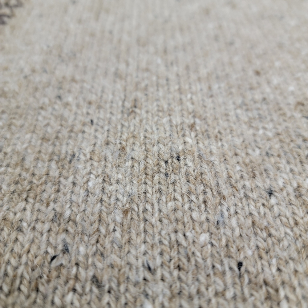 Lauren Ralph Lauren Knit Sweater Dress Brown Donegal Tweed Wool Blend Women’s L - Picture 13 of 17